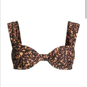 WeWoreWhat Claudia Tortoise Print Swim Top